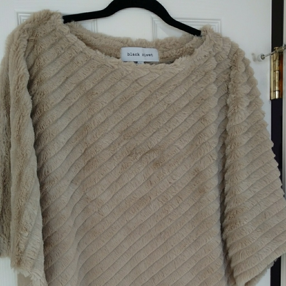 Plush Tan Poncho